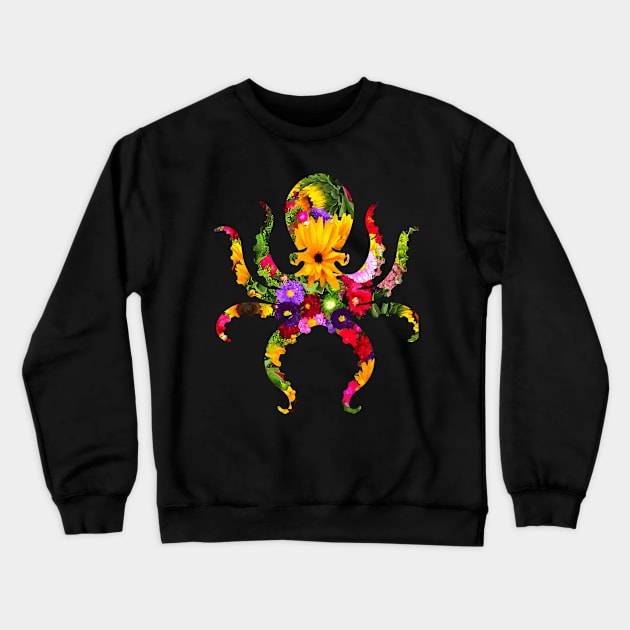 Floral Octopus Crewneck Sweatshirt by Muzehack